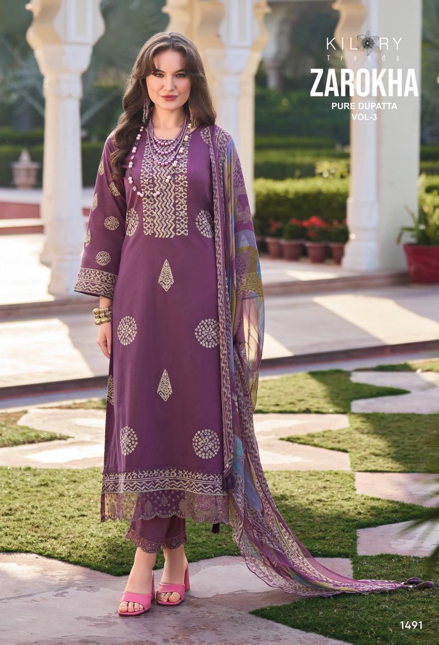 Kilory Zarokha Vol 3 Catalog unstitched salwar kameez wholesalers in mumbai