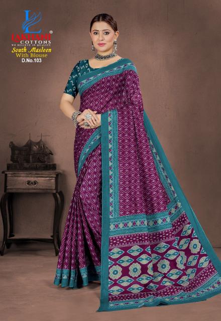 Lakhani South Masleen Vol-1 – Cotton Sarees - Wholesale Catalog