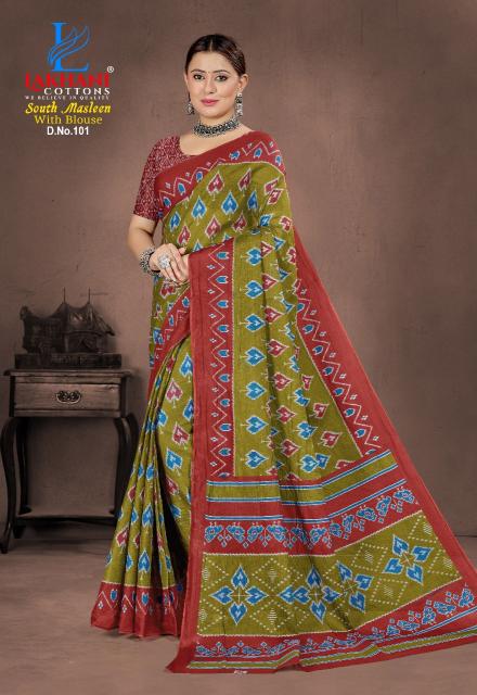 Lakhani South Masleen Vol-1 – Cotton Sarees - Wholesale Catalog