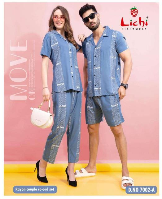 Lichi 7001 to 7002 catalog couple cord set wholesale market in surat