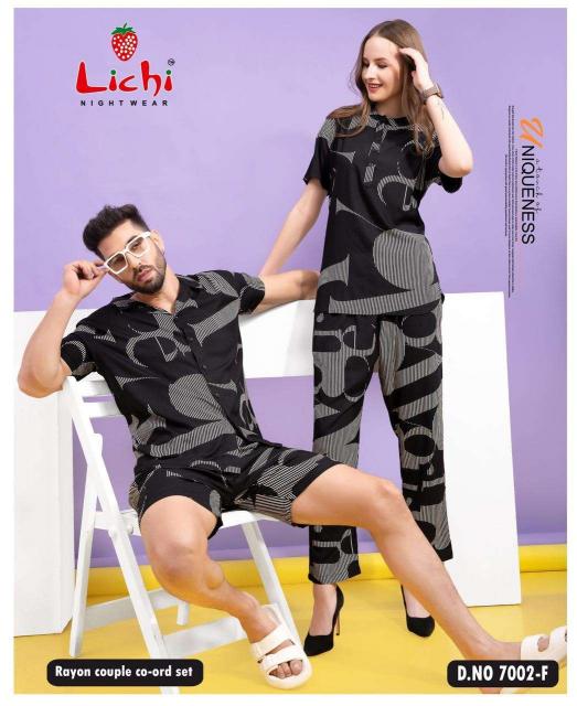 Lichi 7001 to 7002 catalog couple cord set wholesale market in surat
