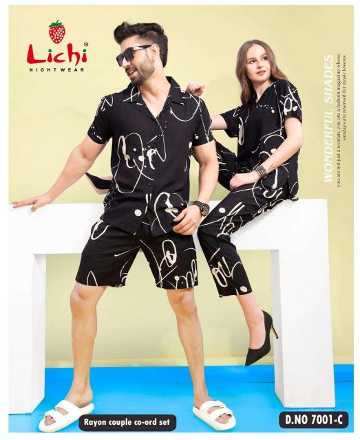 Lichi 7001 to 7002 catalog couple cord set wholesale market in surat