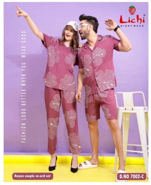 Lichi 7001 to 7002 catalog couple cord set wholesale market in surat