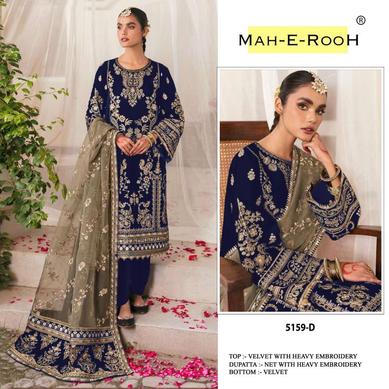 Mah E Rooh 5159 Catalog pakistani velvet designer suits online