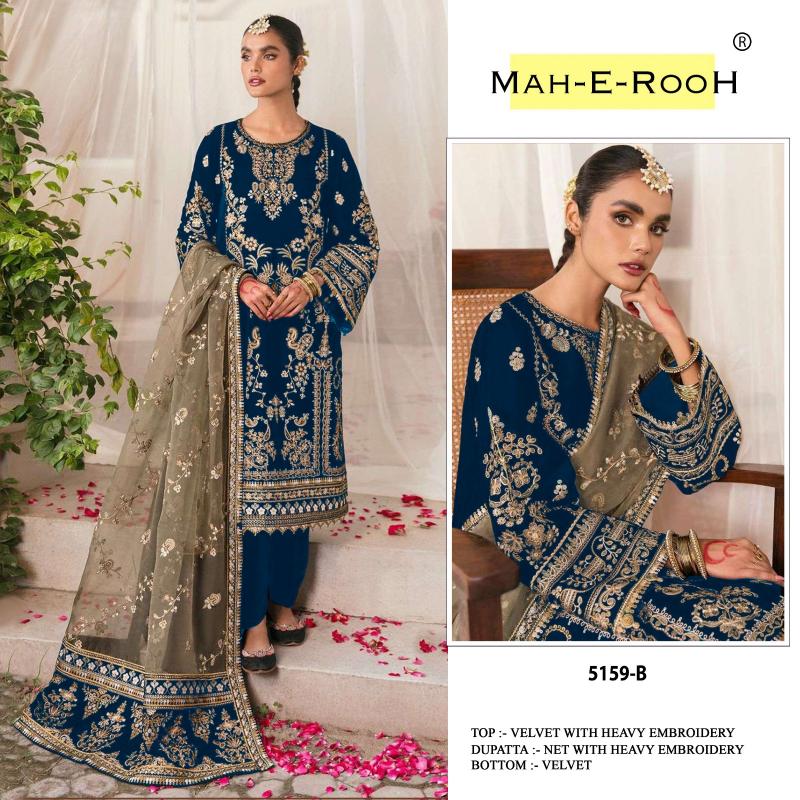 Mah E Rooh 5159 Catalog pakistani velvet designer suits online