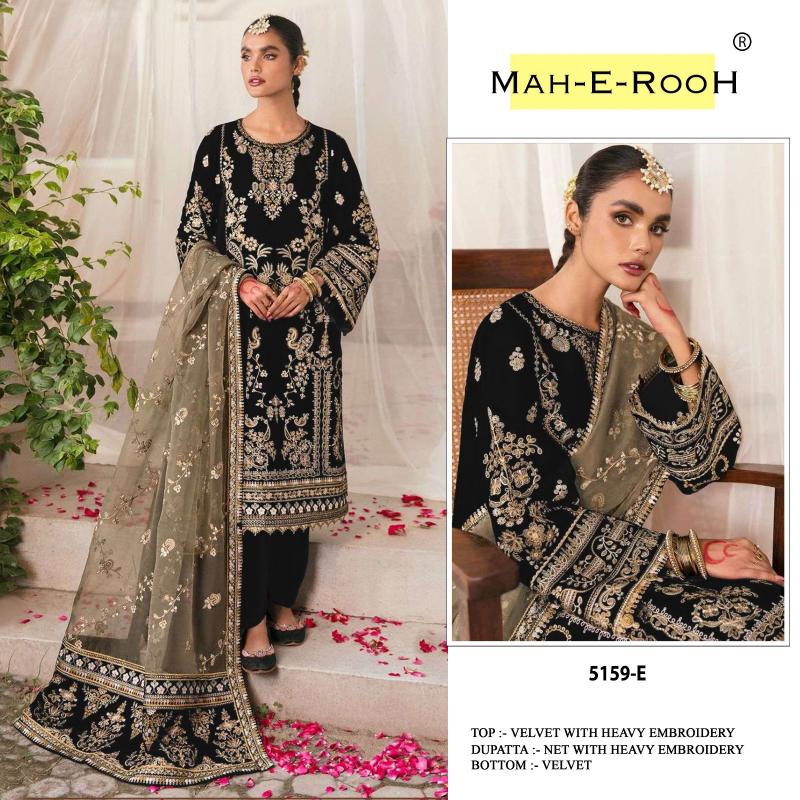 Mah E Rooh 5159 Catalog pakistani velvet designer suits online