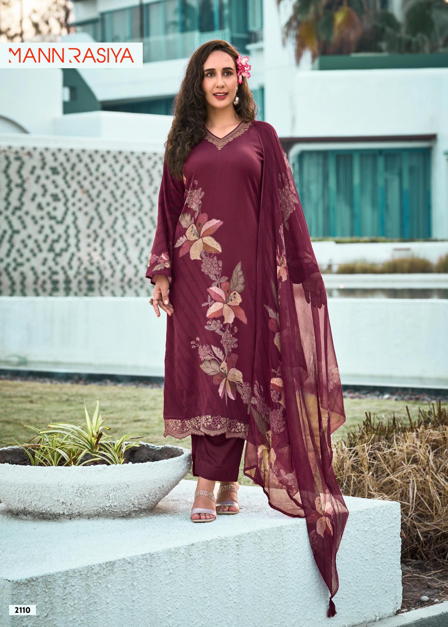 Mannrasiya Kavish Catalog wholesale dress material high quality