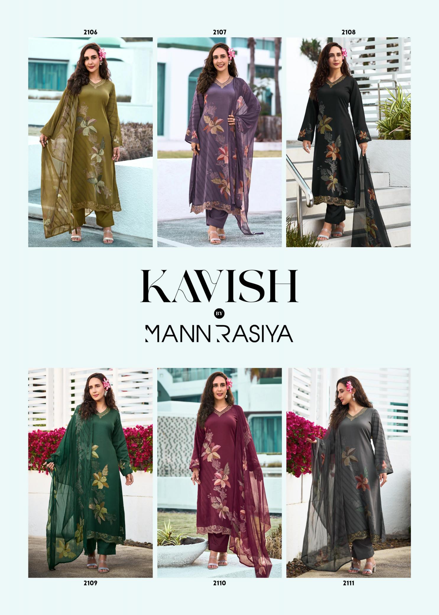 Mannrasiya Kavish Catalog wholesale dress material high quality