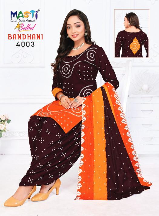 Masti Bulbul Bandhani Vol-04 - Dress Material  - Wholesale Catalog