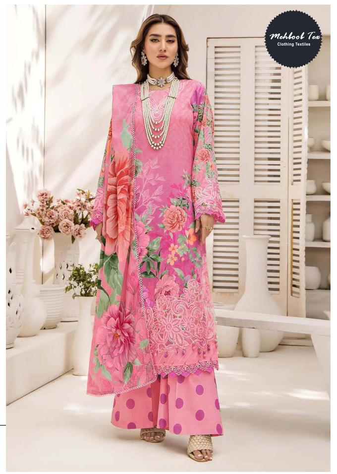 Mehboob Tex 1525 And 1530 B catalog Chiffon Dupatta pakistani suits online pakistan