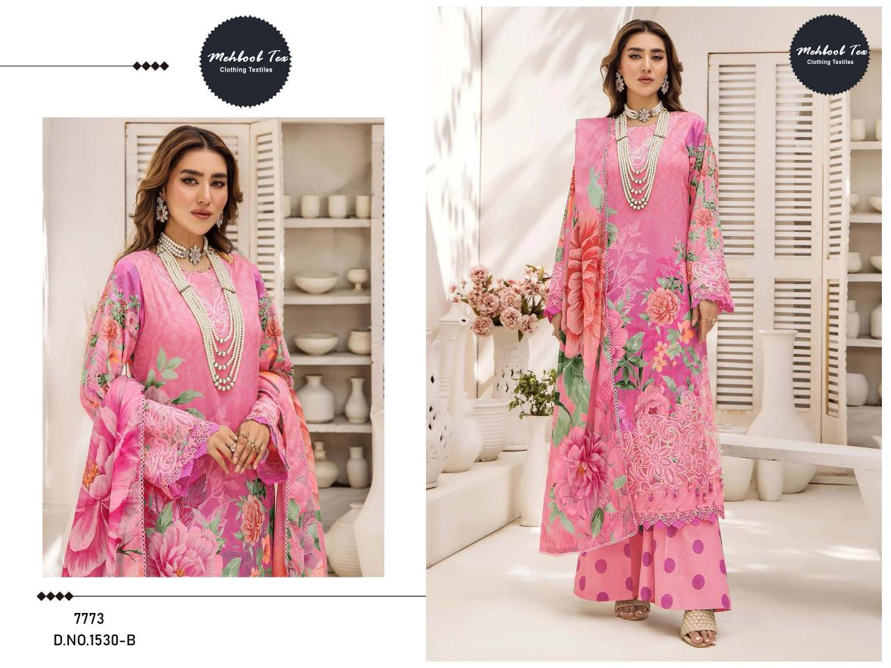 Mehboob Tex 1525 And 1530 B Catalog Cotton Dupatta pakistani style suits in india