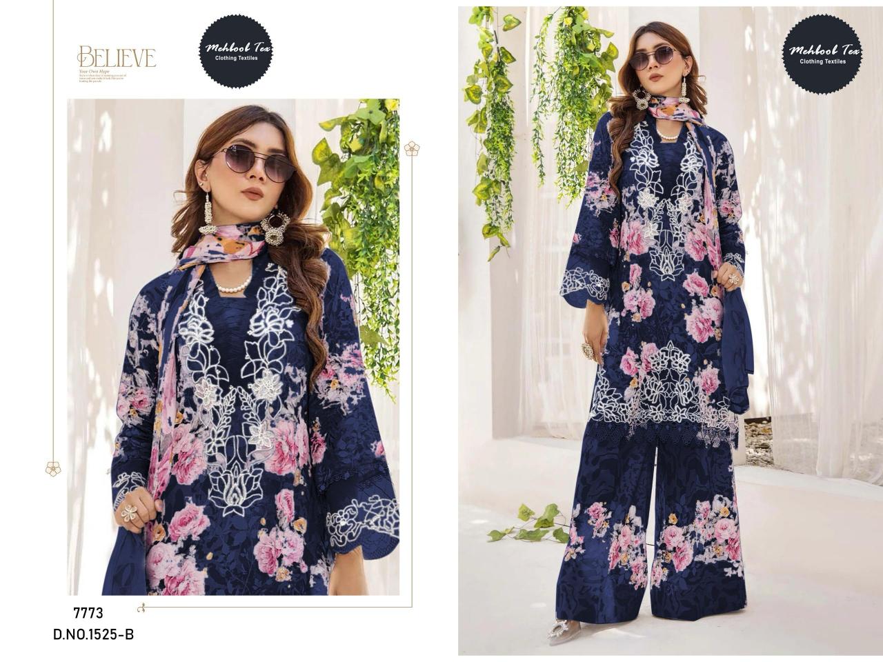 Mehboob Tex 1525 And 1530 B Catalog Cotton Dupatta pakistani style suits in india