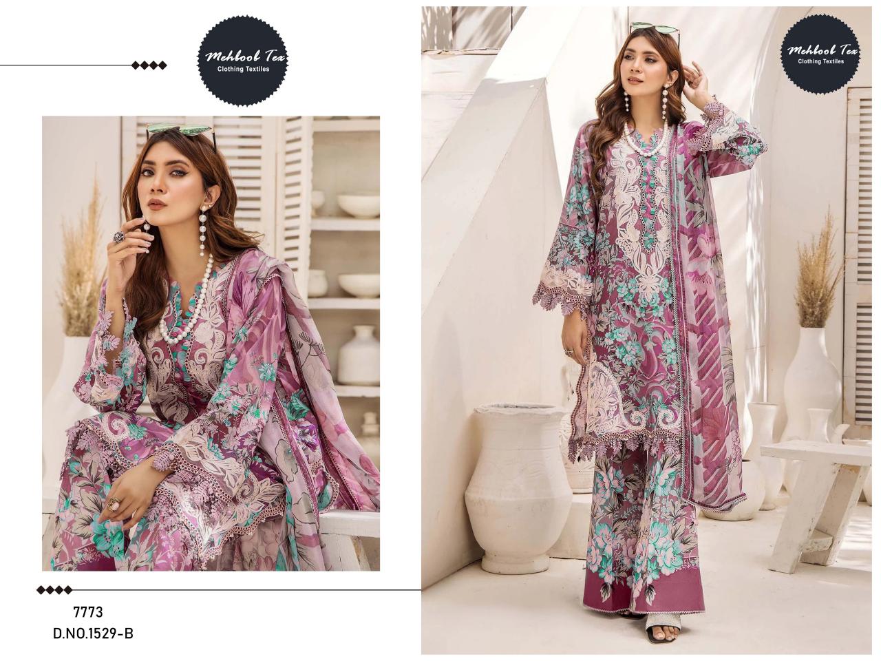 Mehboob Tex 1529 And 1531 Catalog Chiffon Dupatta pakistani fancy suits online