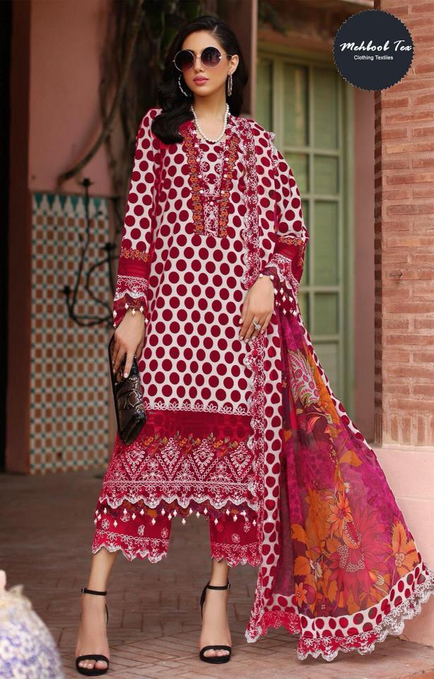 Mehboob Tex 1535 catalog Cotton Dupatta elegant pakistani suits