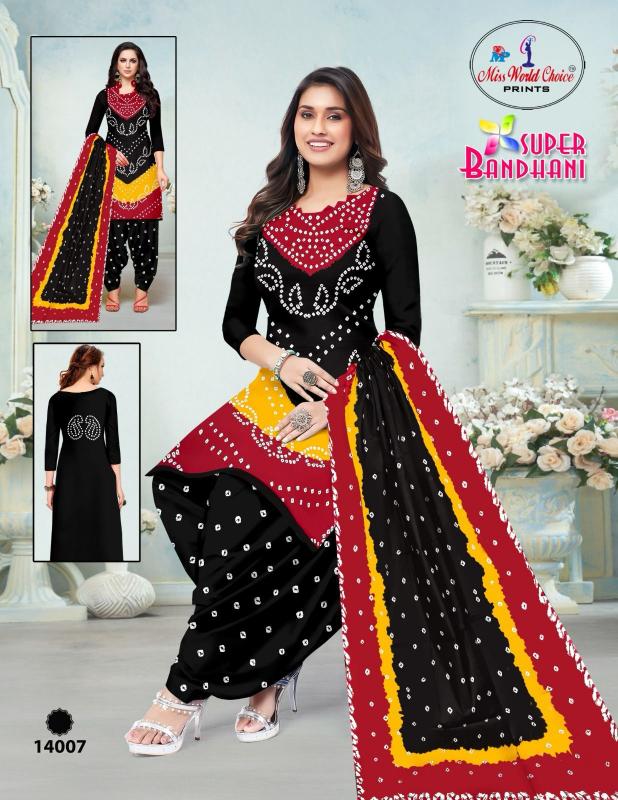 Miss World Super Bandhani Vol-14 - Dress Material  - Wholesale Catalog