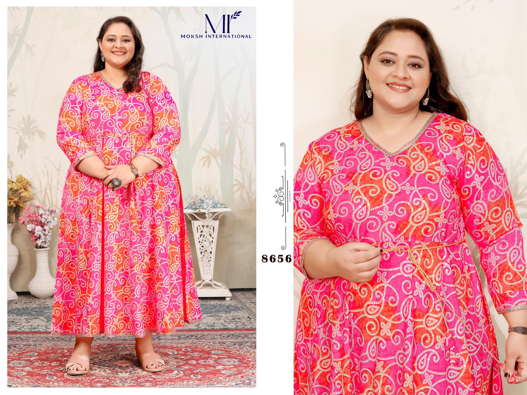 Moksh International Plus Size Joy Vol 2 catalog plus size long kurtis online india
