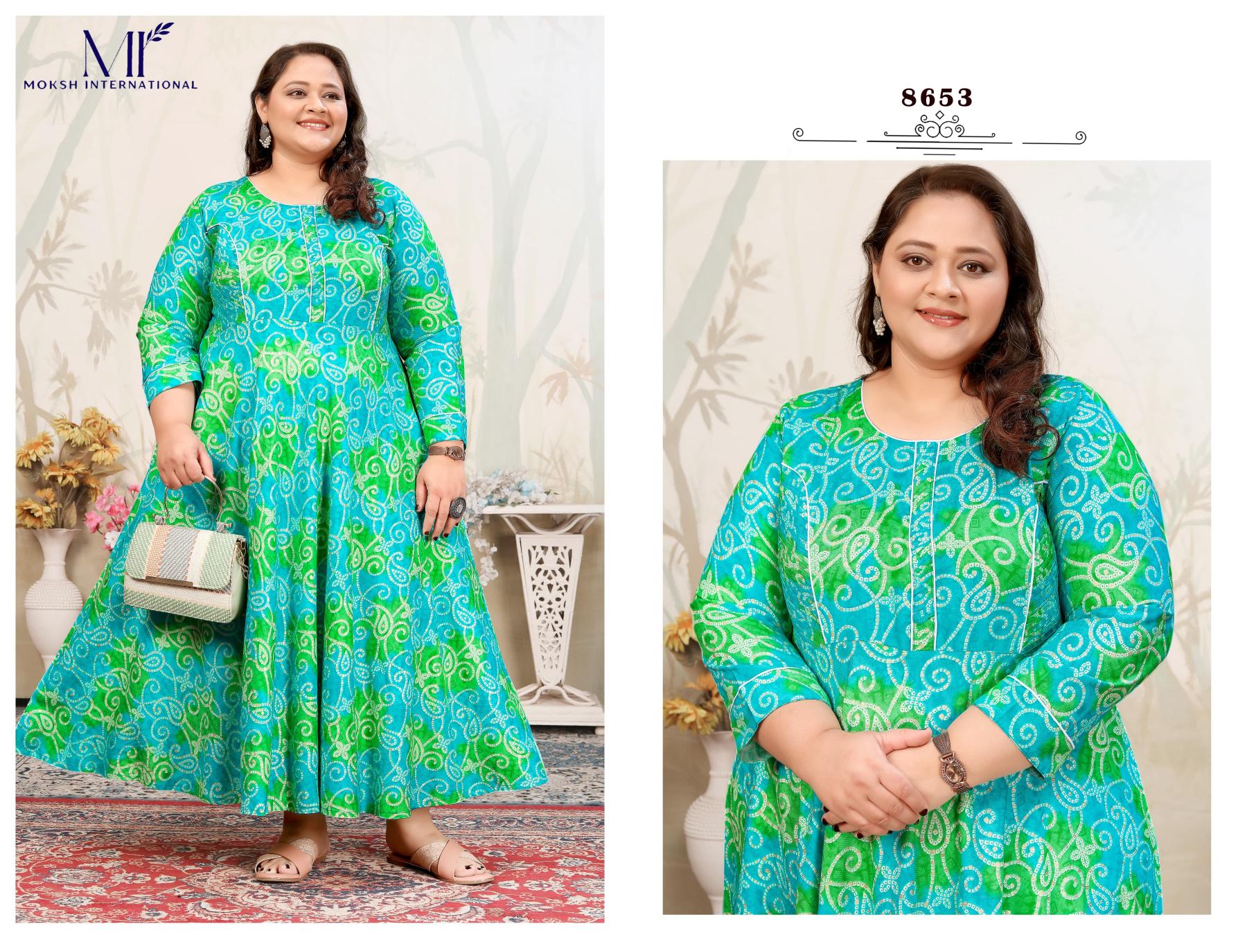 Moksh International Plus Size Joy Vol 2 catalog plus size long kurtis online india