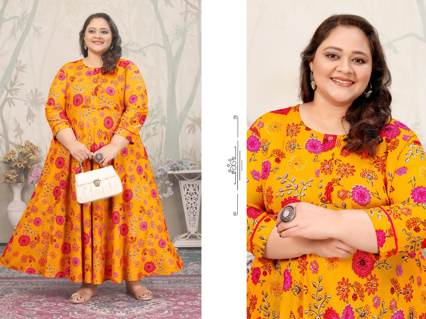 Moksh International Plus Size Joy Vol 2 catalog plus size long kurtis online india
