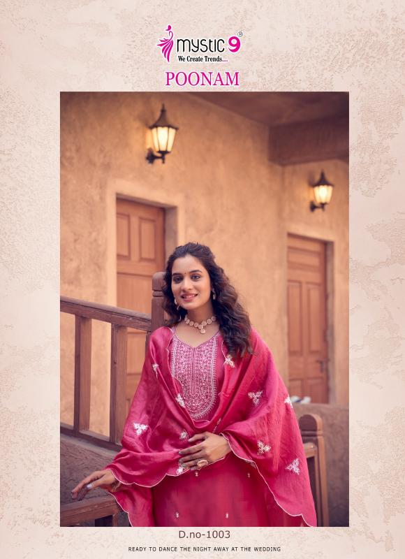 Mystic 9 Poonam Vol 1 catalog embroidered kurtis online india