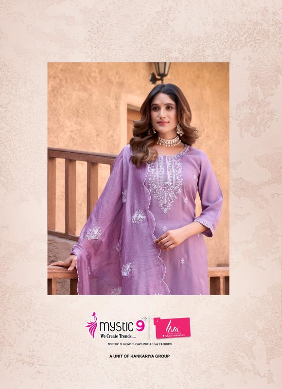Mystic 9 Poonam Vol 1 catalog embroidered kurtis online india