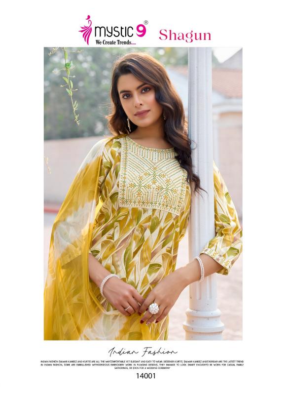 Mystic 9 Shagun Vol 14 catalog bollywood replica kurtis women online india