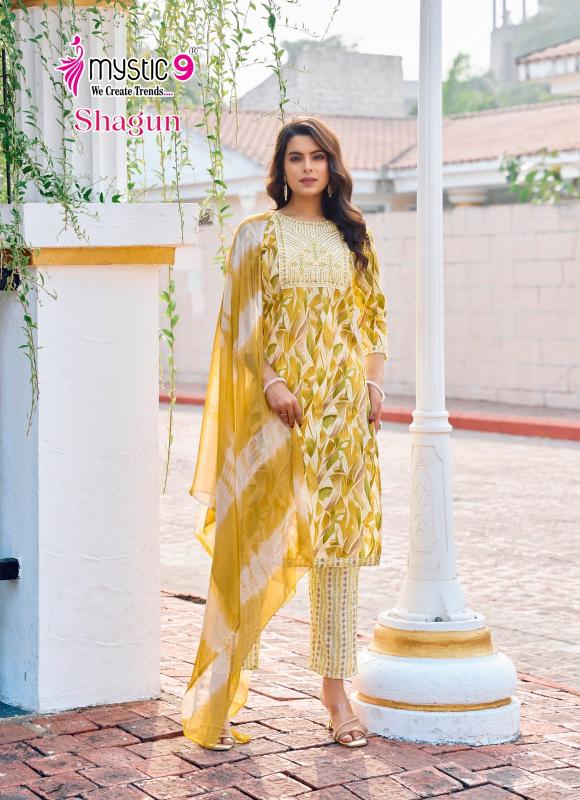 Mystic 9 Shagun Vol 14 catalog bollywood replica kurtis women online india