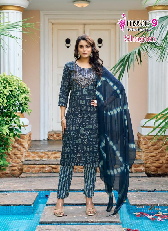 Mystic 9 Shagun Vol 14 catalog bollywood replica kurtis women online india