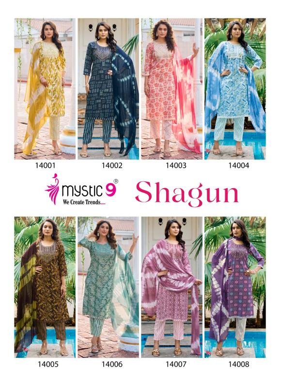 Mystic 9 Shagun Vol 14 catalog bollywood replica kurtis women online india