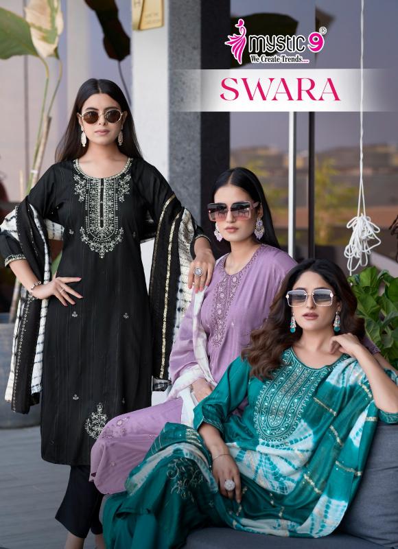 Mystic 9 Swara Vol 2 catalog Rayon Dobby branded kurtis wholesale in surat