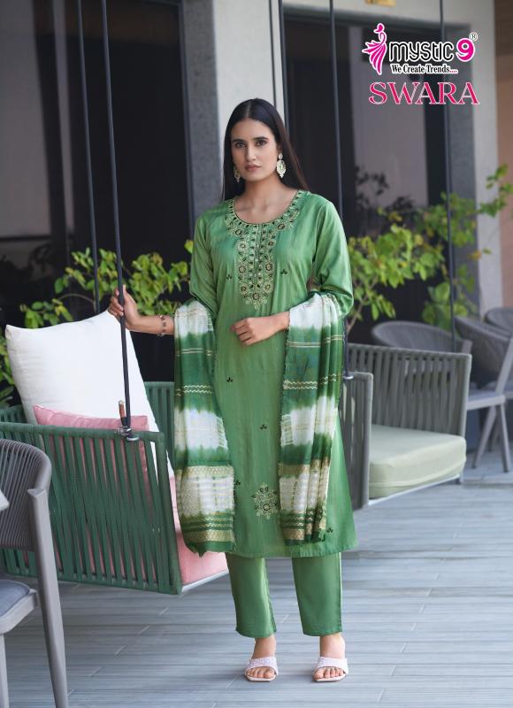 Mystic 9 Swara Vol 2 catalog Rayon Dobby branded kurtis wholesale in surat