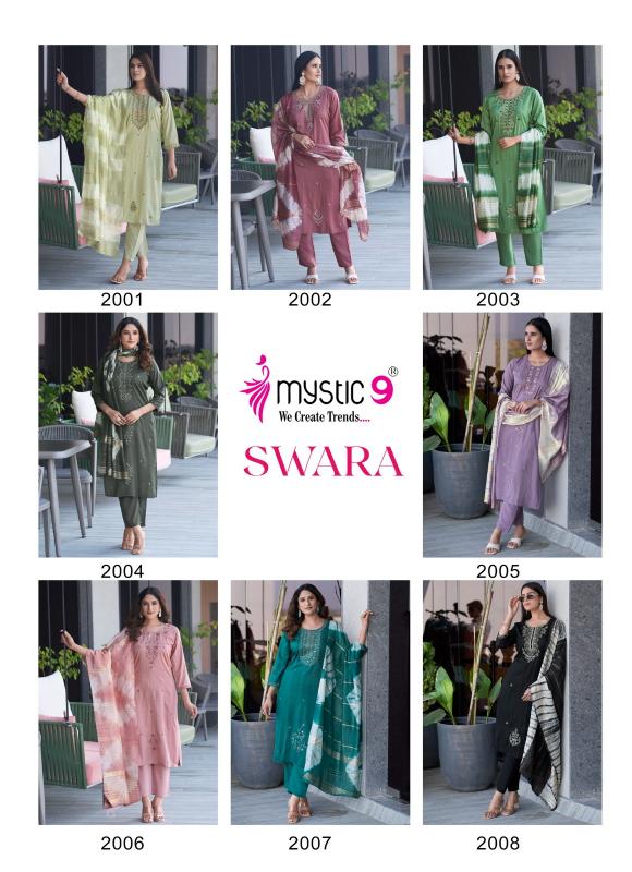 Mystic 9 Swara Vol 2 catalog Rayon Dobby branded kurtis wholesale in surat