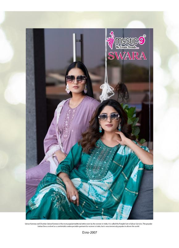 Mystic 9 Swara Vol 2 catalog Rayon Dobby branded kurtis wholesale in surat