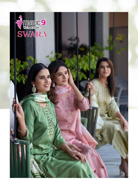 Mystic 9 Swara Vol 2 catalog Rayon Dobby branded kurtis wholesale in surat