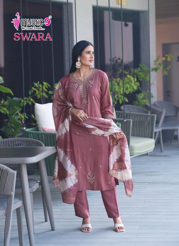 Mystic 9 Swara Vol 2 catalog Rayon Dobby branded kurtis wholesale in surat
