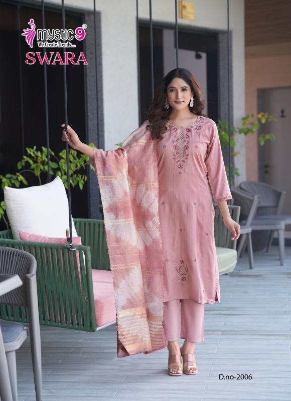 Mystic 9 Swara Vol 2 catalog Rayon Dobby branded kurtis wholesale in surat