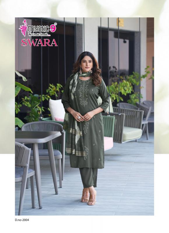 Mystic 9 Swara Vol 2 catalog Rayon Dobby branded kurtis wholesale in surat