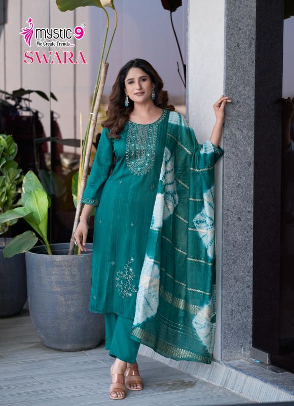 Mystic 9 Swara Vol 2 catalog Rayon Dobby branded kurtis wholesale in surat