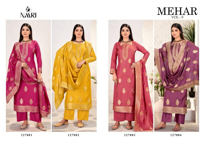 Naari Mehar Vol 9 catalog sagar fashion wholesale dress material surat gujarat