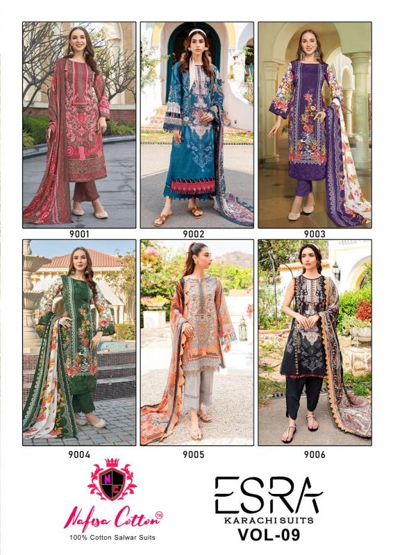 Nafisa Esra Vol-09 – Karachi Dress Material - Wholesale Catalog
