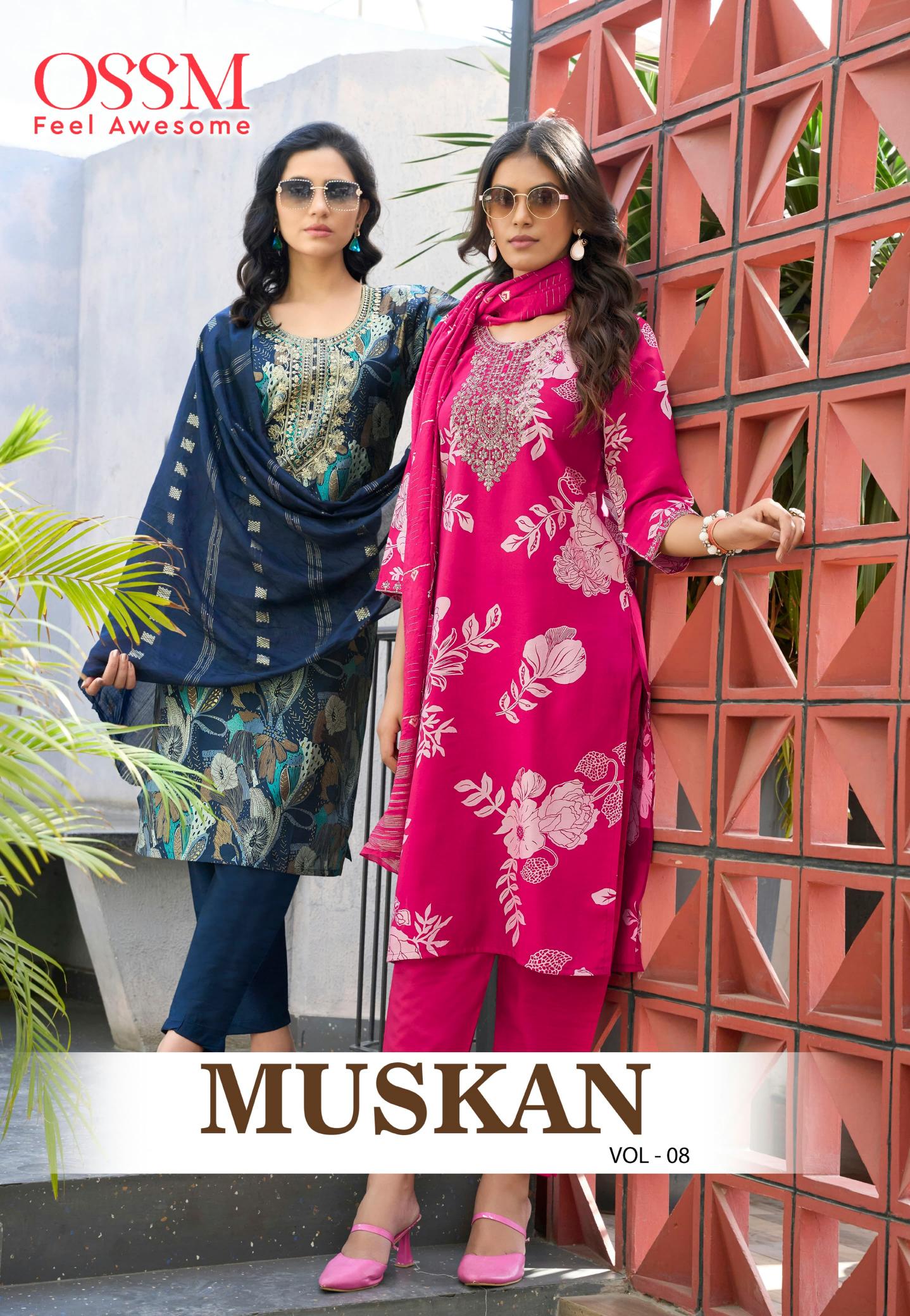 Ossm Muskan Vol 8 Catalog branded kurtis name list in india