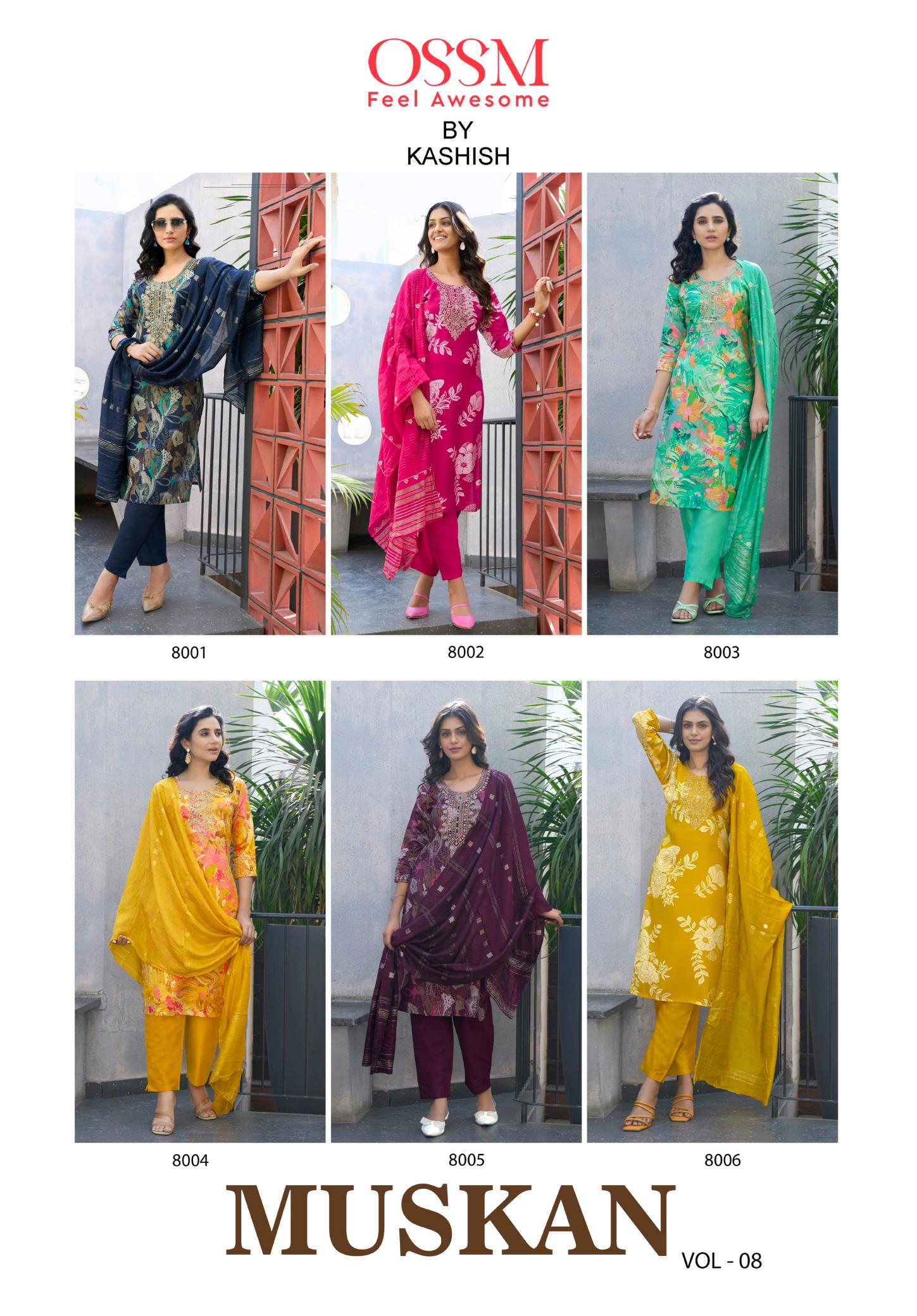Ossm Muskan Vol 8 Catalog branded kurtis name list in india