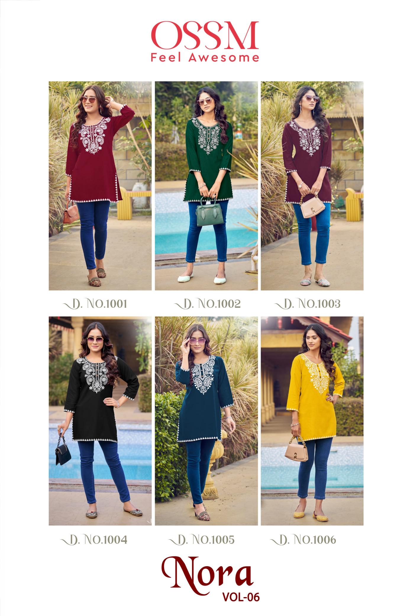 Ossm Nora Vol 6 catalog short kurtis fab india