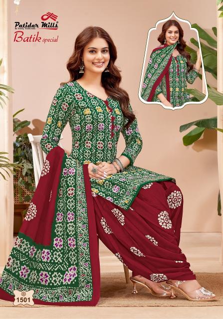 Patidar Batik Special Vol-15 – Dress Material - Wholesale Catalog