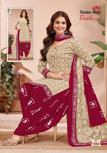 Patidar Batik Special Vol-15 – Dress Material - Wholesale Catalog