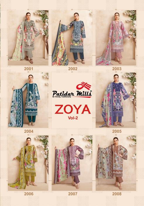 Patidar Zoya Vol-2 – Karachi Dress Material - Wholesale Catalog