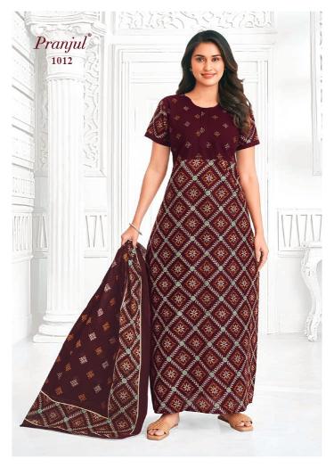 Pranjul Pratishtha Vol-10 – Nighty With Dupatta - Wholesale Catalog