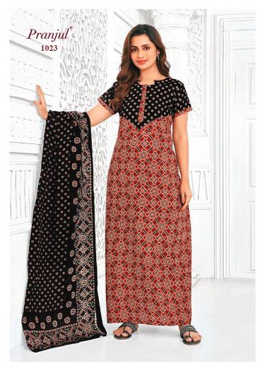 Pranjul Pratishtha Vol-10 – Nighty With Dupatta - Wholesale Catalog