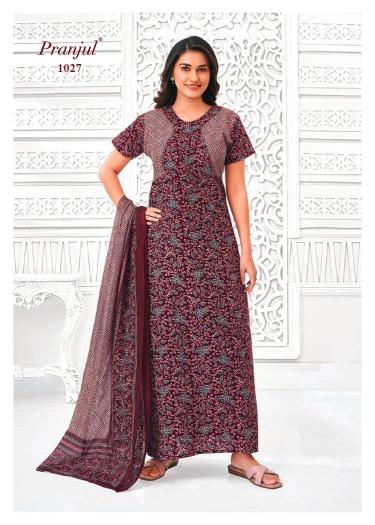 Pranjul Pratishtha Vol-10 – Nighty With Dupatta - Wholesale Catalog