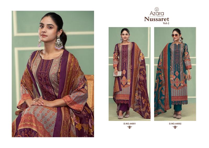 Radhika Azara Nussaret Vol 2 Catalog dress material wholesale market ahmedabad