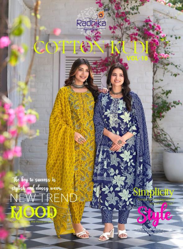 Radhika Lifestyle Cotton Kudi Vol 18 catalog pure cotton kurtis online india